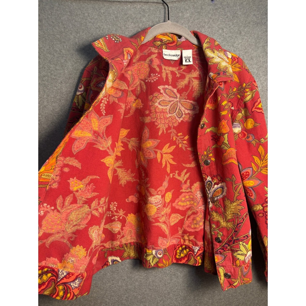 Breckenridge Floral Tapestry Jacket Cottagecore Boho Cotton Large - Picture 2 of 10